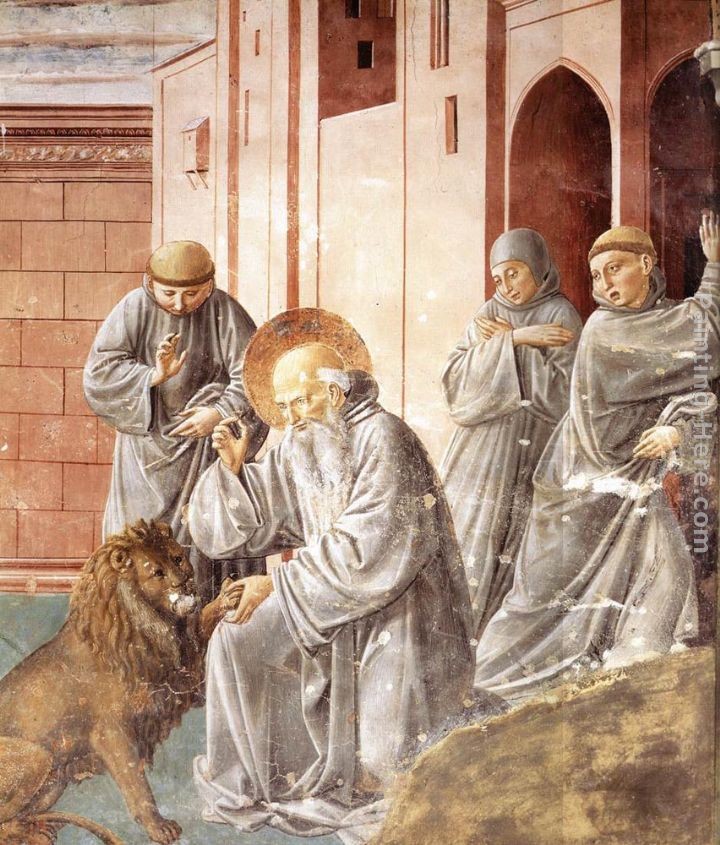 Benozzo di Lese di Sandro Gozzoli St Jerome Pulling a Thorn from a Lion's Paw